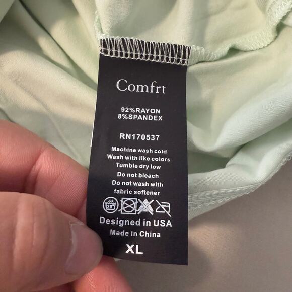 Comfrt Cloud Tee, Mint, XL - Picture 4 of 5